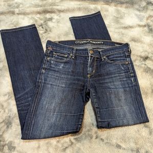 Citizens of Humanity Ava Low Rise Straight jeans dark wash 28